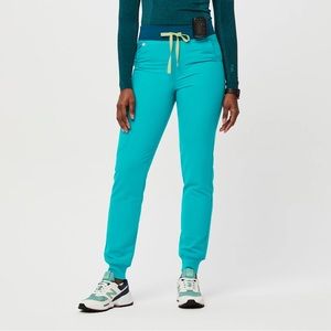 Teal High Waisted Zamora Jogger Scrub Pants XXS